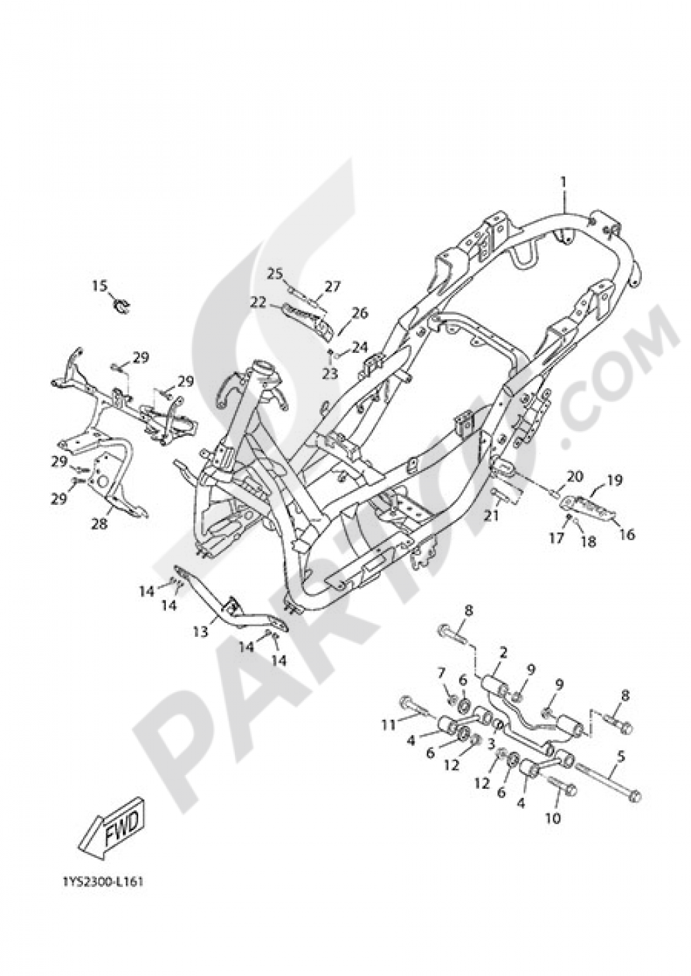 FRAME Yamaha X-Max 250 ABS 2013