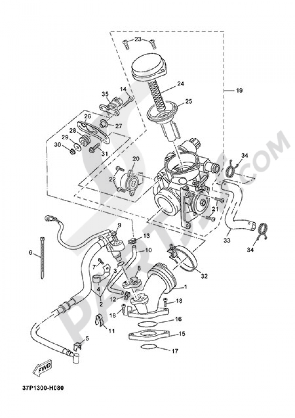 INTAKE Yamaha X-Max 250 ABS 2015