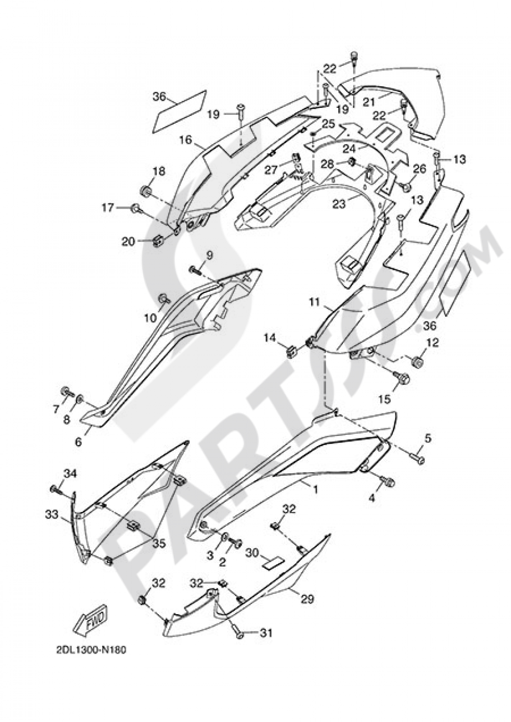 SIDE FAIRING / COWLING Yamaha X-Max 250 ABS 2015