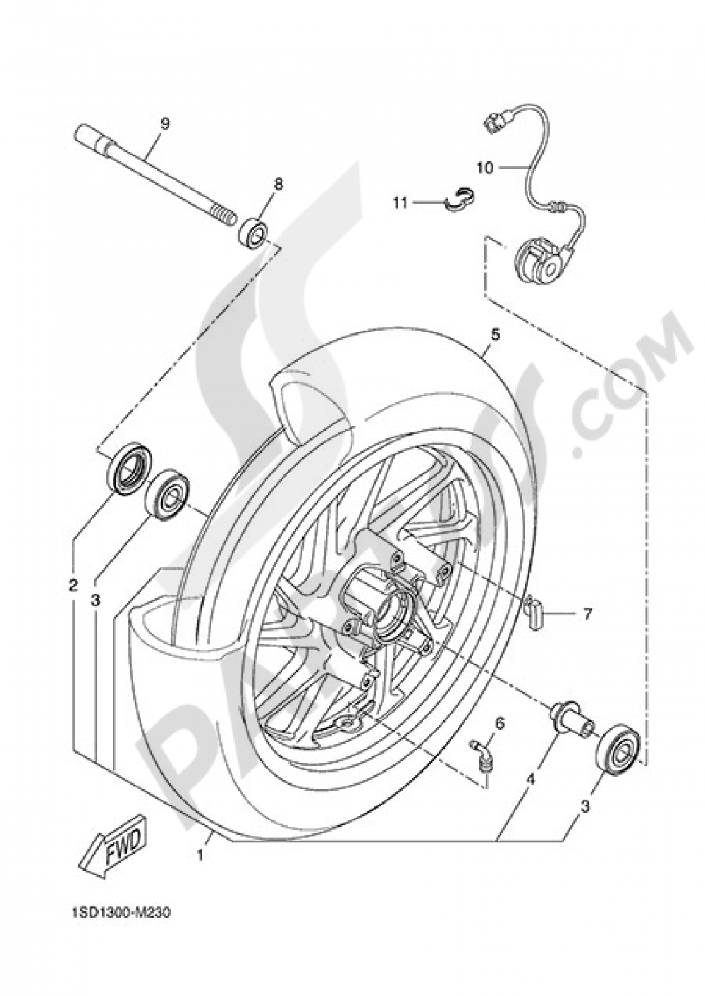 FRONT WHEEL Yamaha X-Max 400 2015