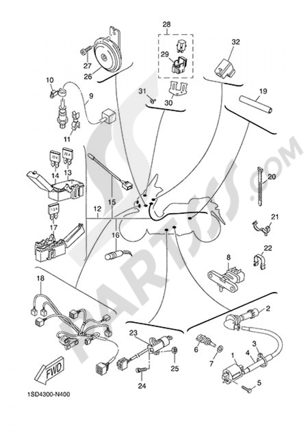 ELECTRIC EQUIPMENT 2 Yamaha X-Max 400 2015