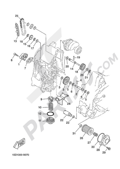 Yamaha X-Max 400 2015 BOMBA DE ACEITE