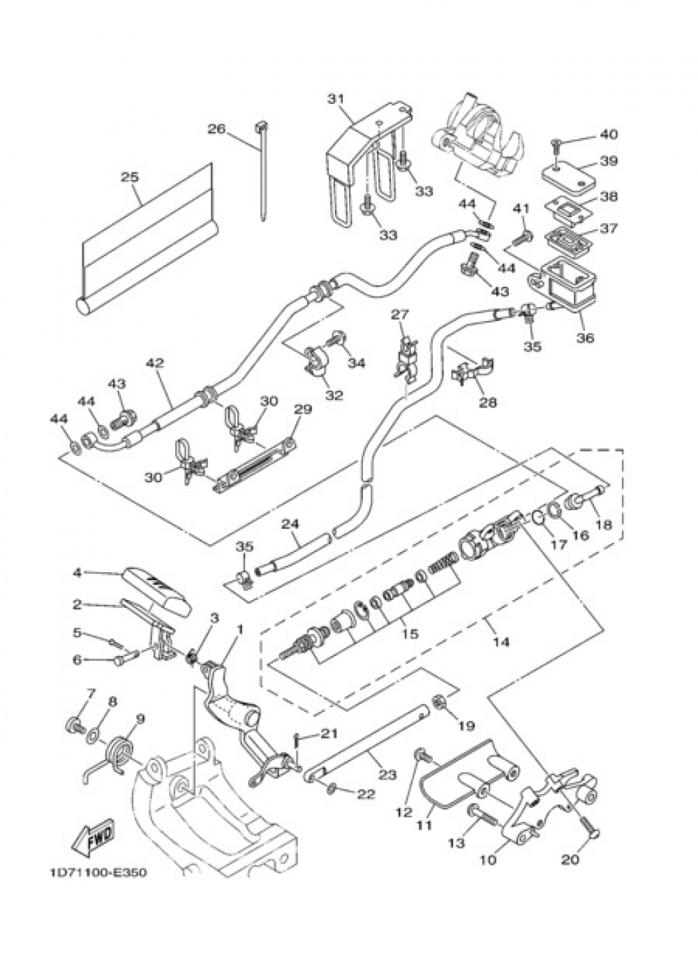REAR MASTER CYLYNDER Yamaha XV1900A Midnight Star 2007