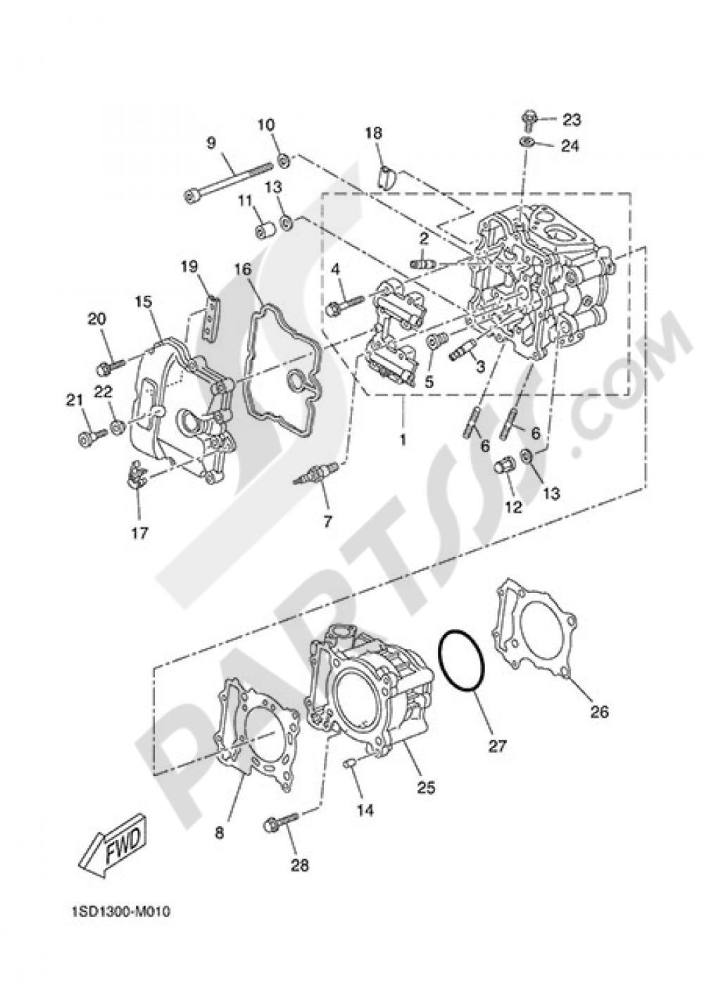 CYLINDER Yamaha X-Max 400 ABS 2014