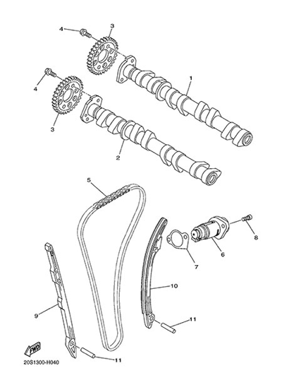 Yamaha XJ6 Diversion 2014 CAMSHAFT & CHAIN