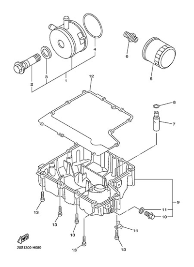 Yamaha XJ6 Diversion 2014 OIL FILTER