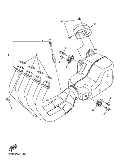 Yamaha XJ6 Diversion 2014 排気