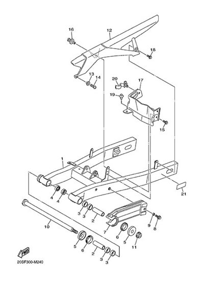 Yamaha XJ6 Diversion 2014 REAR ARM