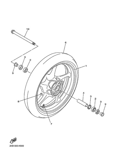 Yamaha XJ6 Diversion 2014 FRONT WHEEL