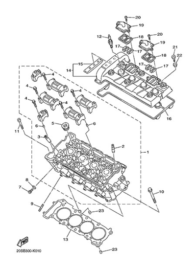 Yamaha XJ6 Diversion 2014 CYLINDER HEAD