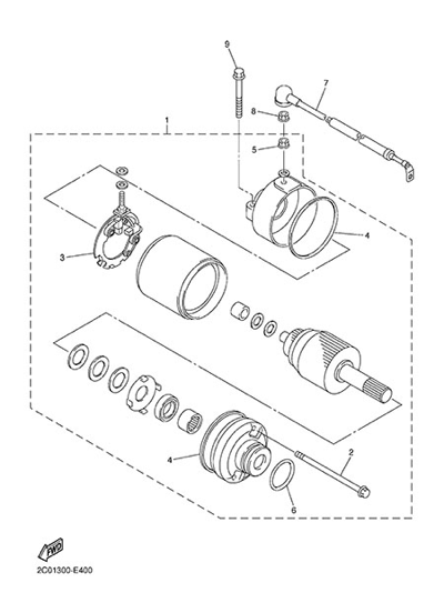 Yamaha XJ6 Diversion 2014 STARTER MOTOR