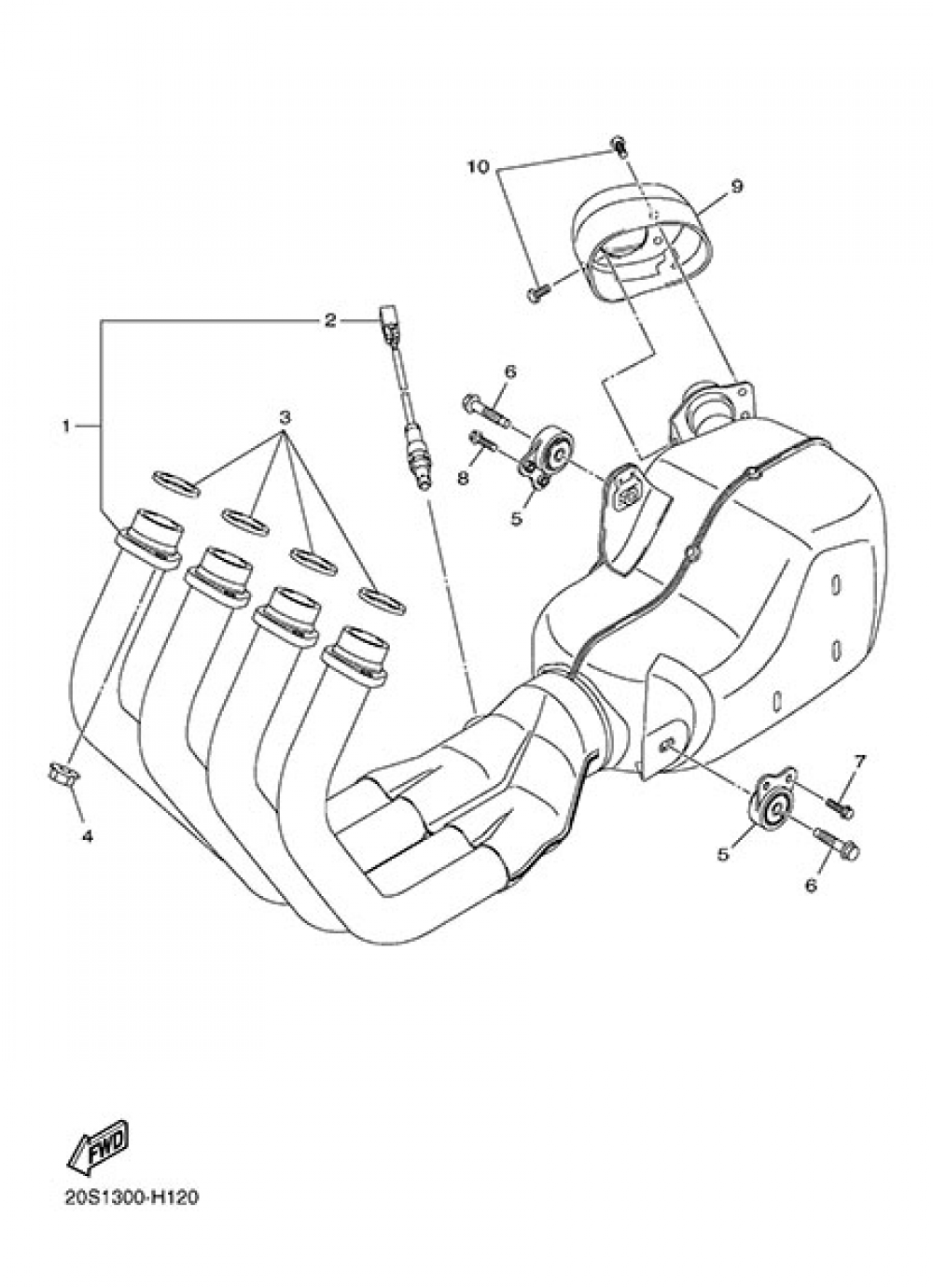 EXHAUST Yamaha XJ6 Diversion 2013