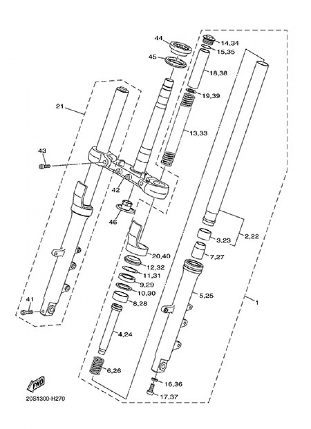 FRONT FORK Yamaha XJ6 Diversion F 2013