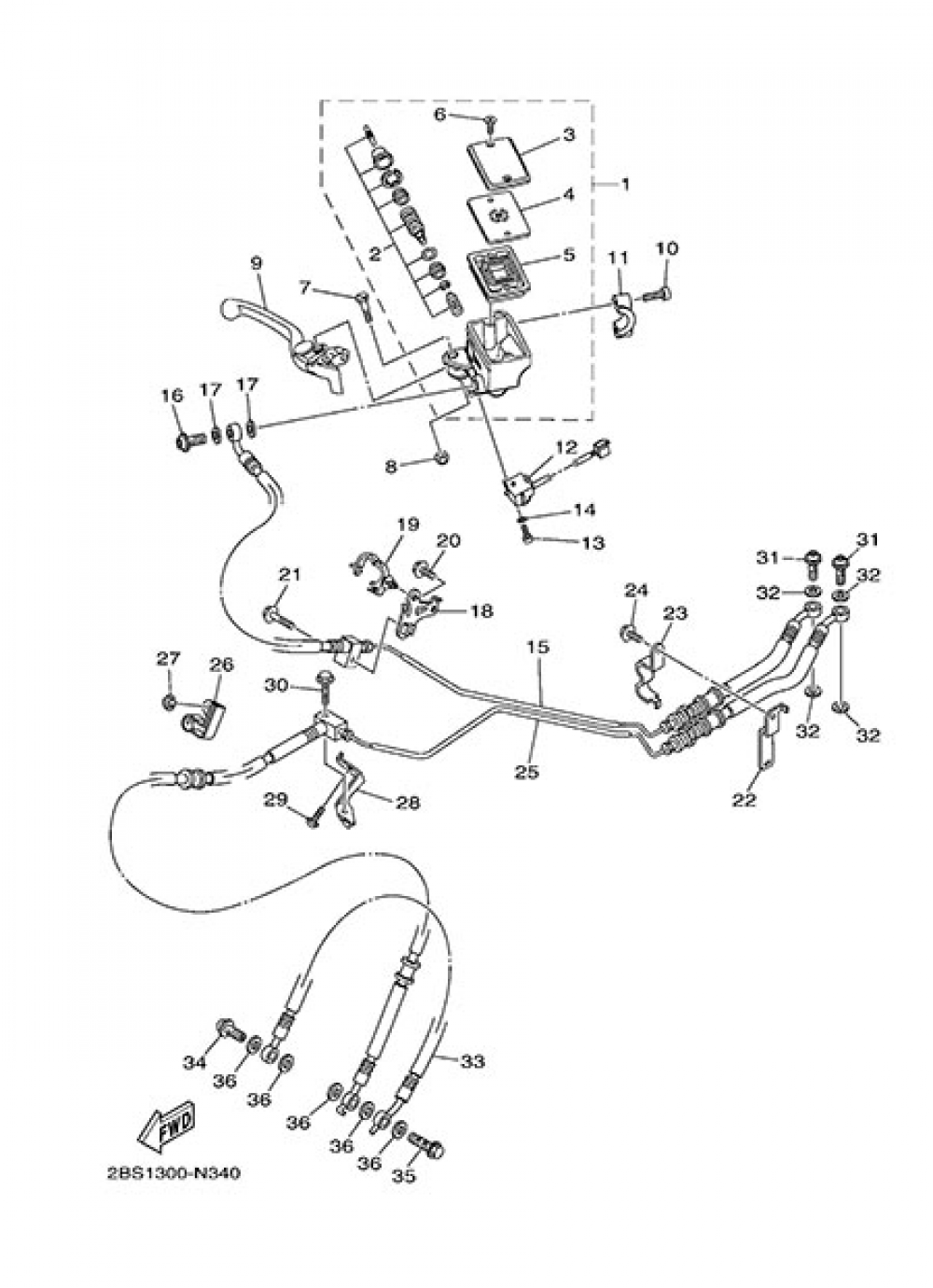 FRONT MASTER CYLYNDER Yamaha XT1200Z SuperTenere 2015
