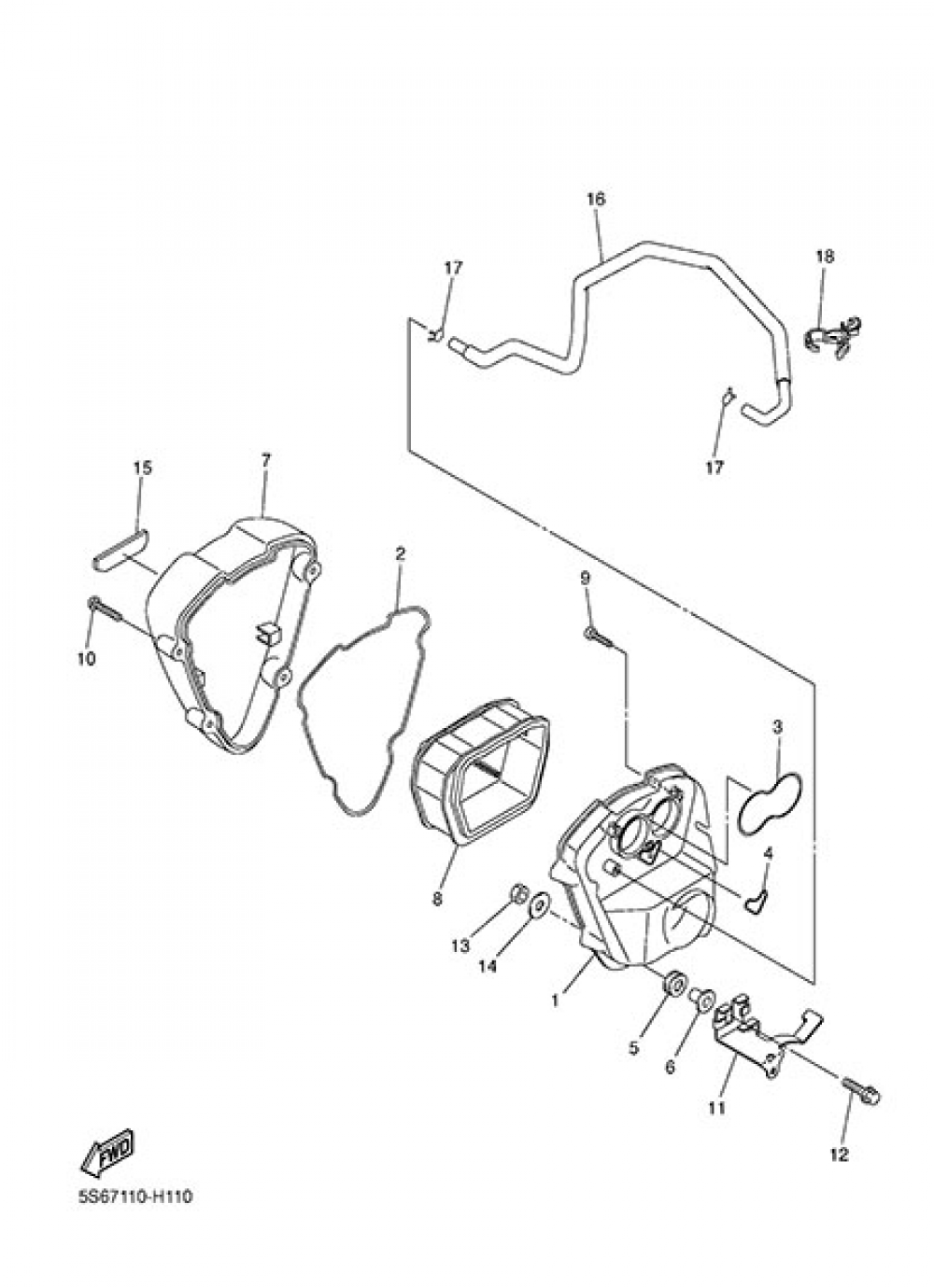 INTAKE 2 Yamaha XVS1300A Midnight Star 2014