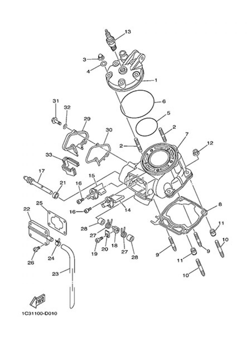 CYLINDER HEAD Yamaha YZ125 2013