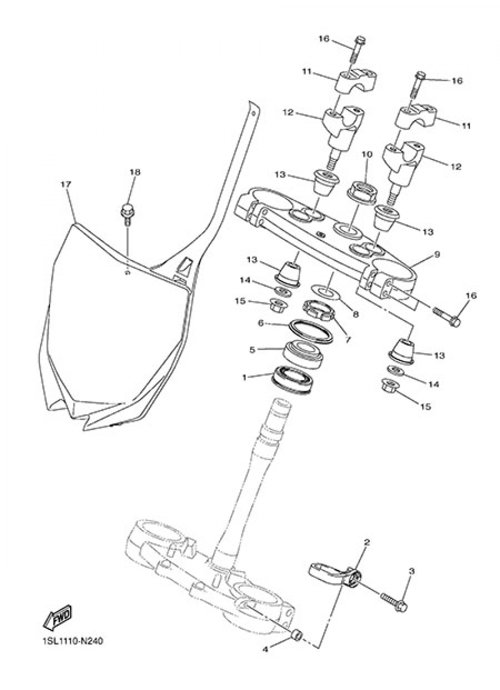 STEERING Yamaha YZ250F 2014