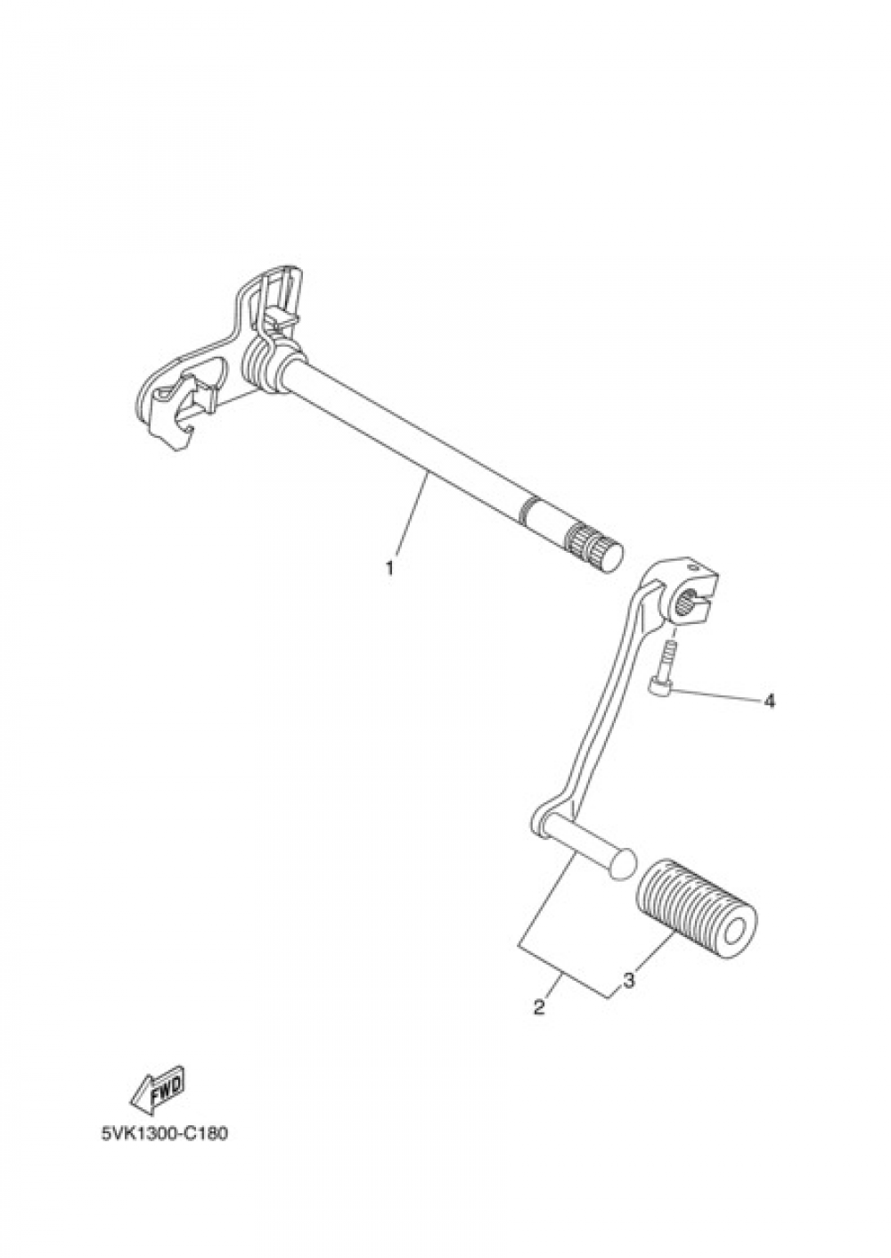 GEAR SHIFT AND PEDAL Yamaha XT660X 2004