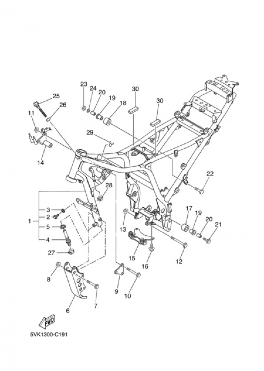 FRAME Yamaha XT660X 2004