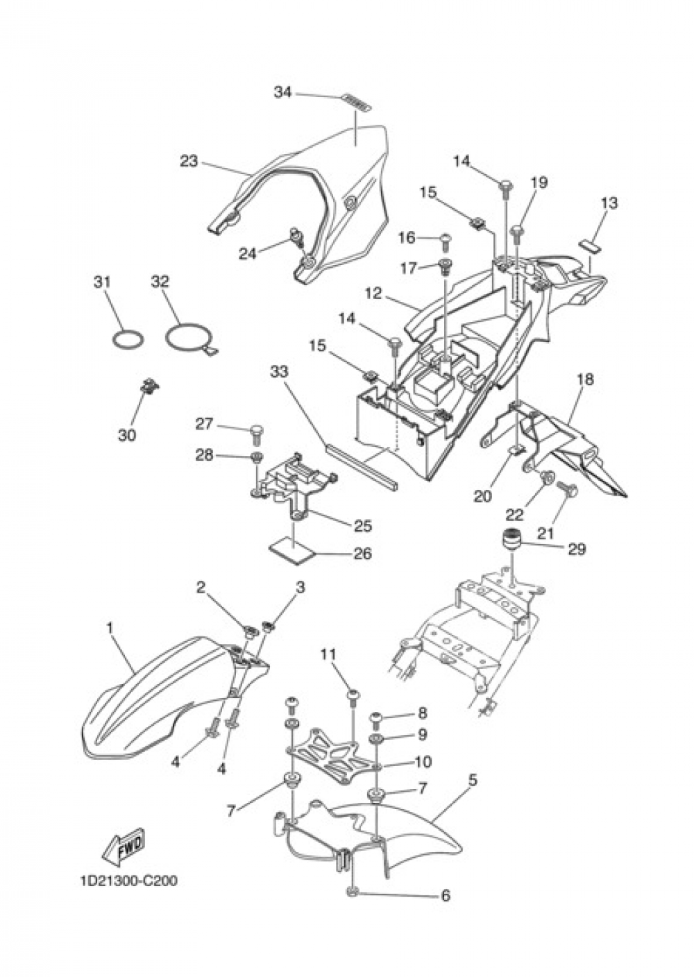FENDER Yamaha XT660X 2004