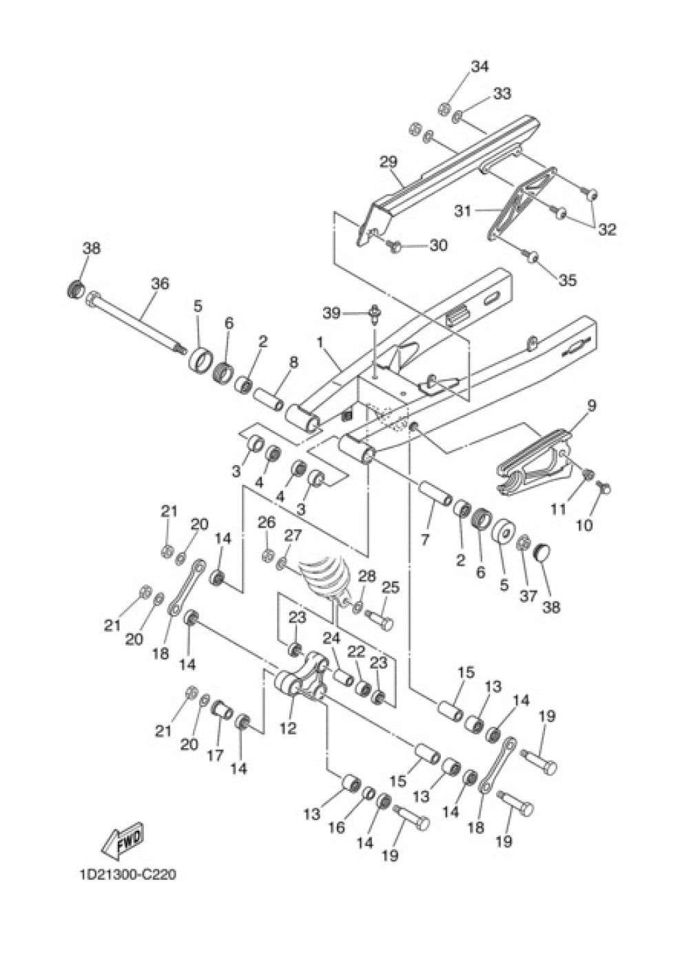 BRAZO TRASERO Yamaha XT660X 2004