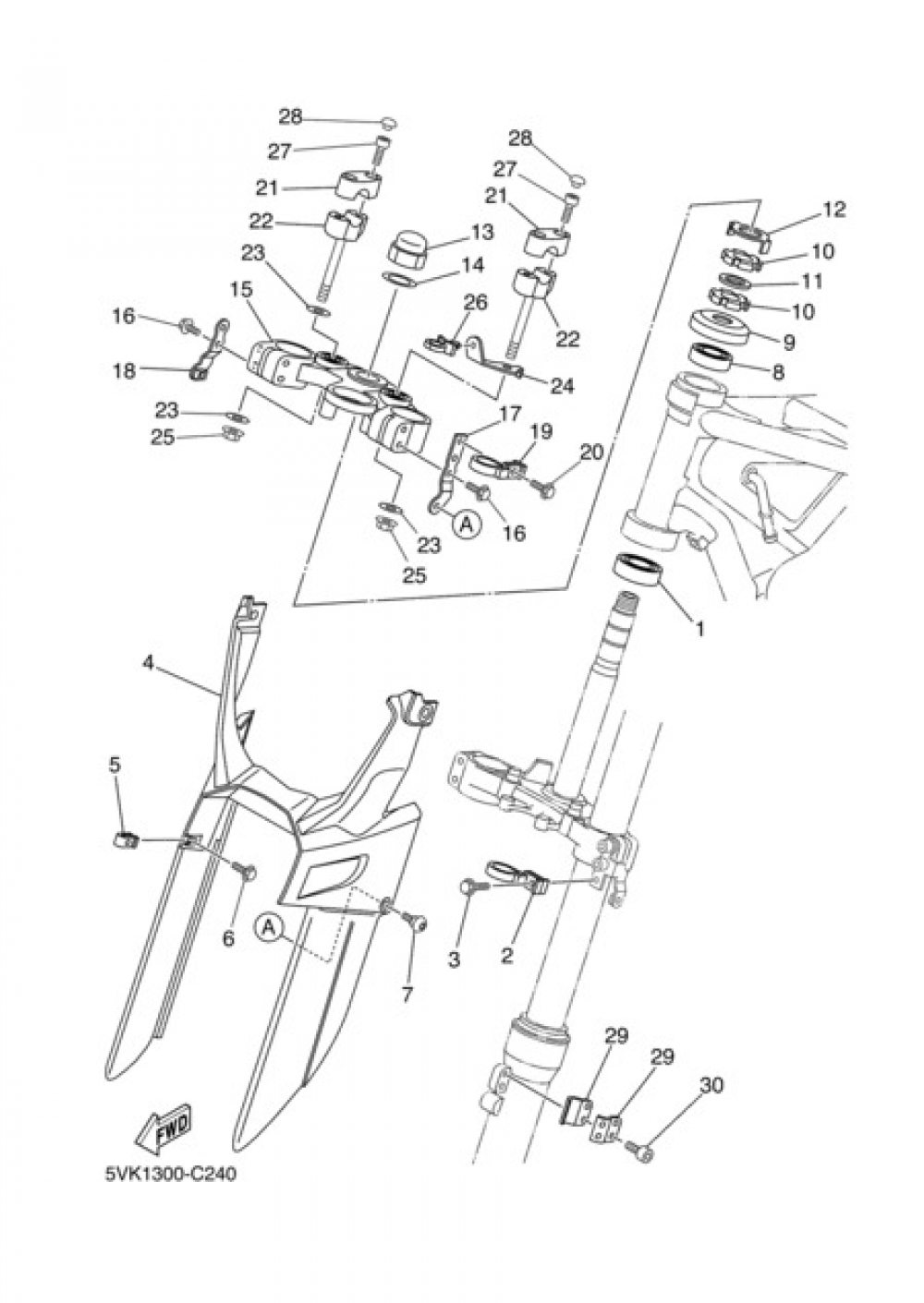 STEERING Yamaha XT660X 2004