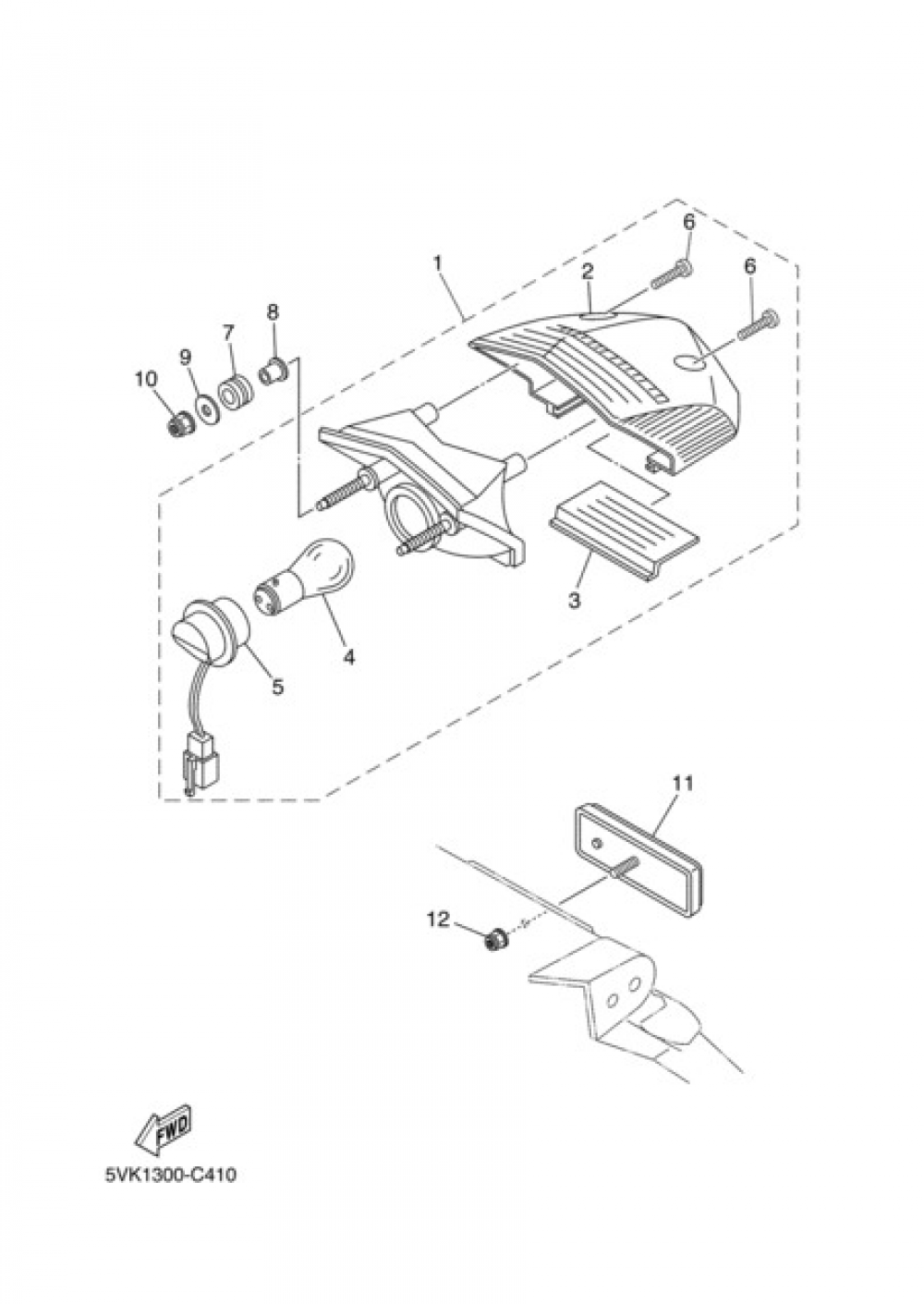 REAR LIGHT Yamaha XT660X 2004