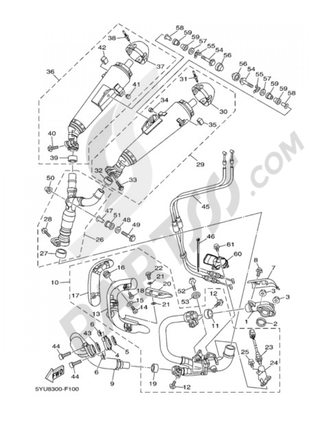 EXHAUST Yamaha MT-01 2009