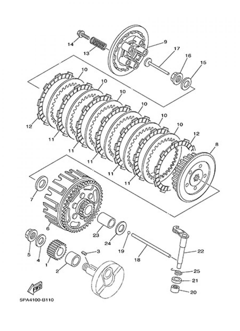 CLUTCH Yamaha YZ85LW 2014
