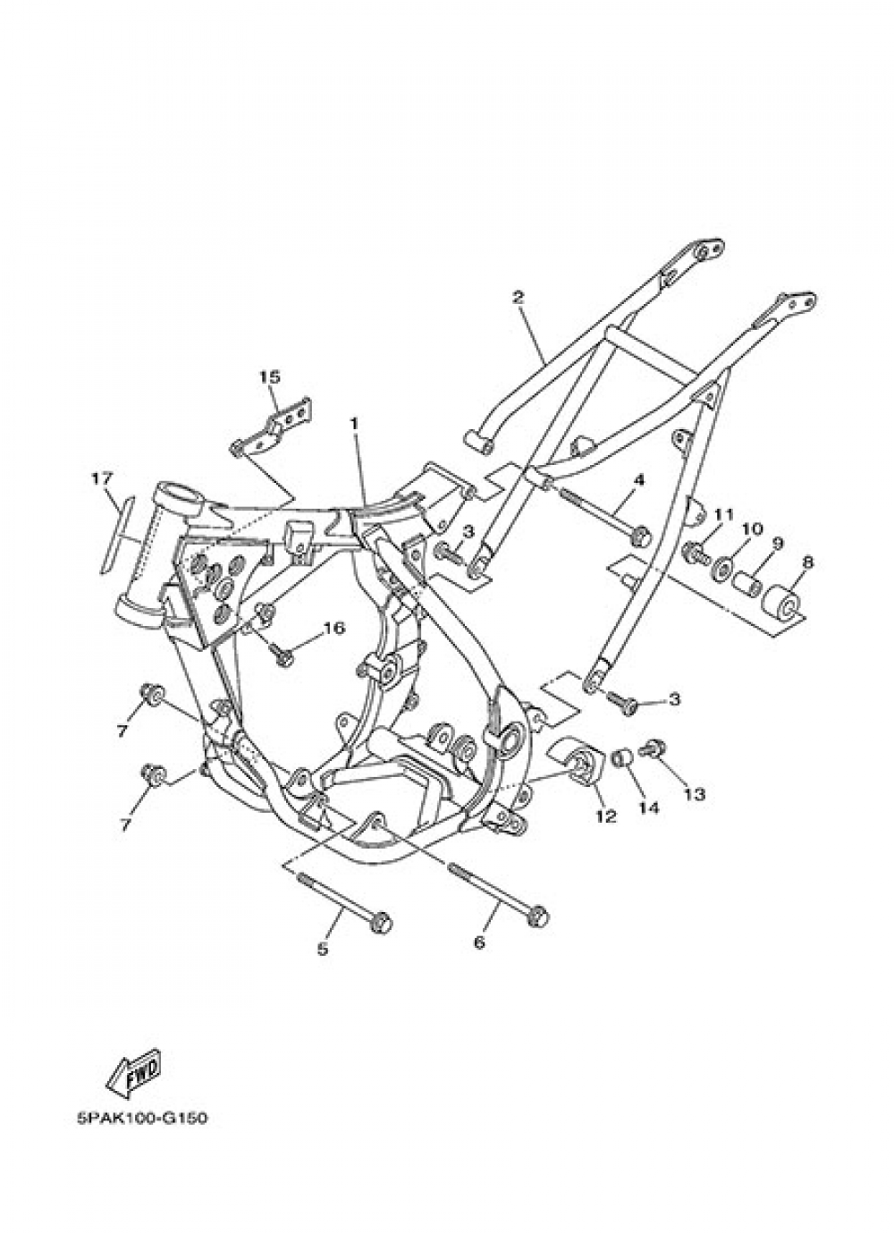FRAME Yamaha YZ85LW 2014