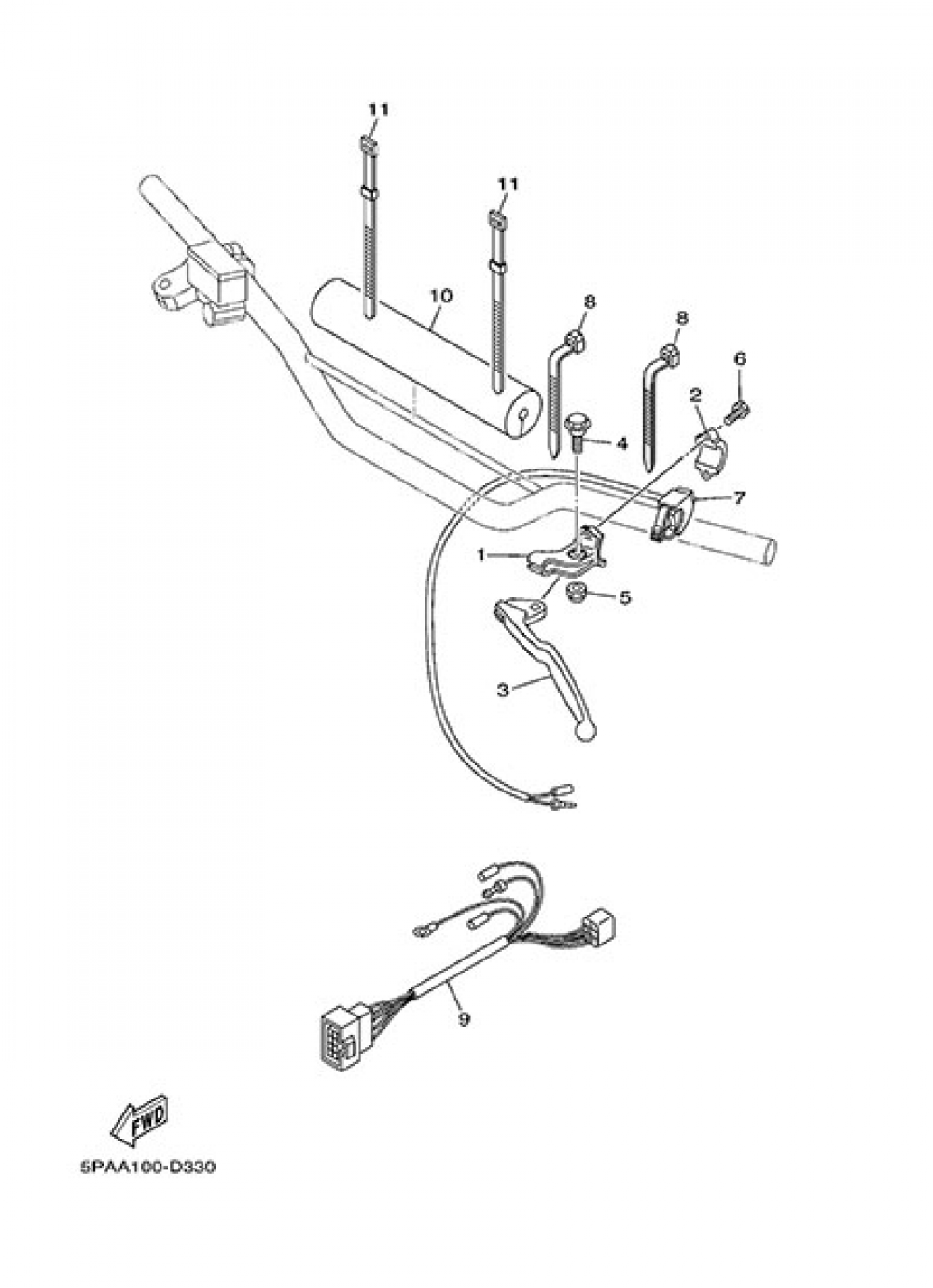 HANDLE SWITCH & LEVER Yamaha YZ85LW 2014