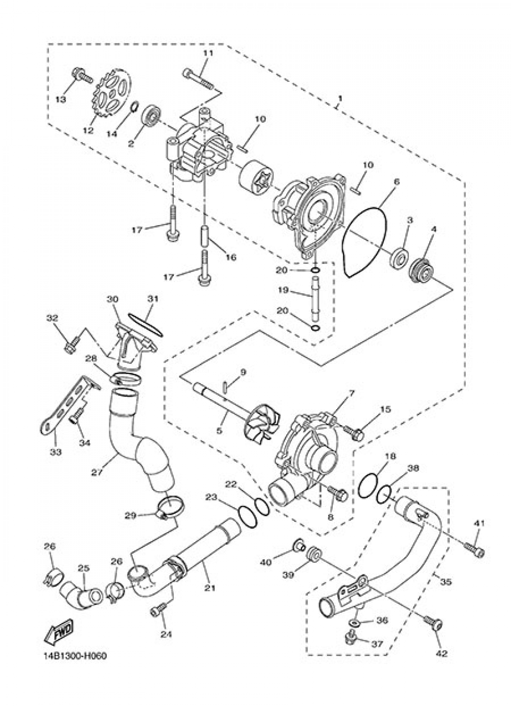 WATER PUMP Yamaha YZF-R1 2013