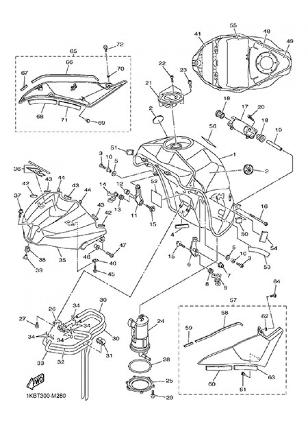 FUEL TANK Yamaha YZF-R1 2014