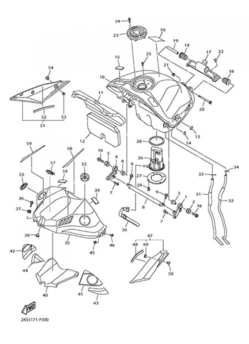 RESERVOIR A CARBURANT Yamaha YZF-R1M 2015