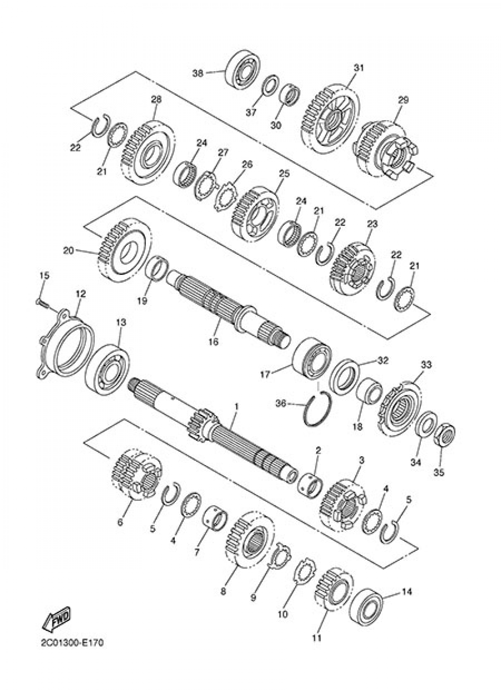 TRANSMISSION Yamaha YZF-R6 2013
