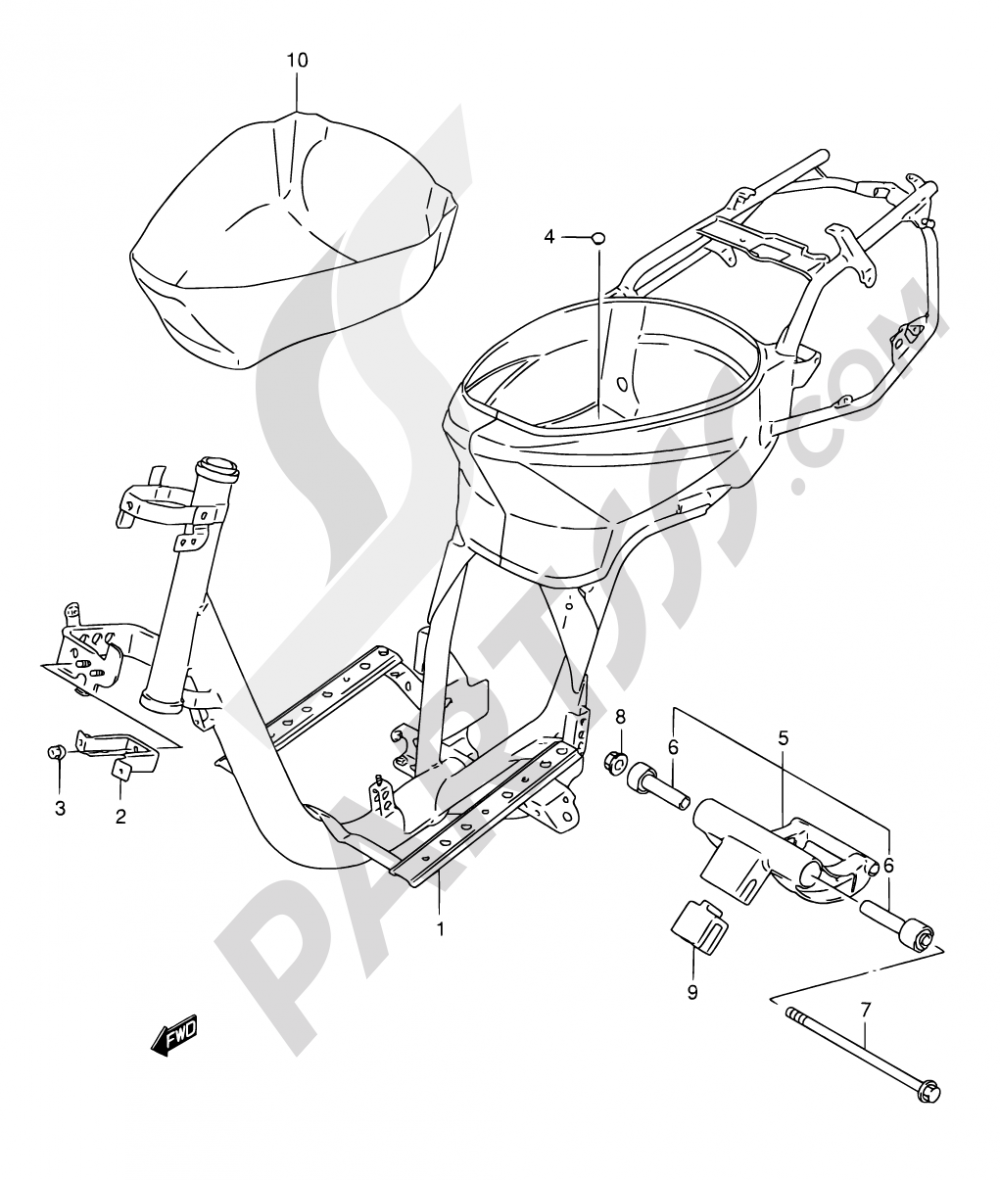 27 FRAME Suzuki AN125 1998 - Main Image