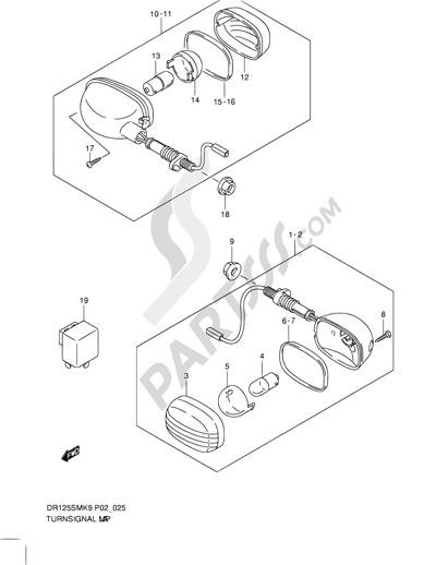 Suzuki DR125SM 2009 25 - TURNSIGNAL LAMP