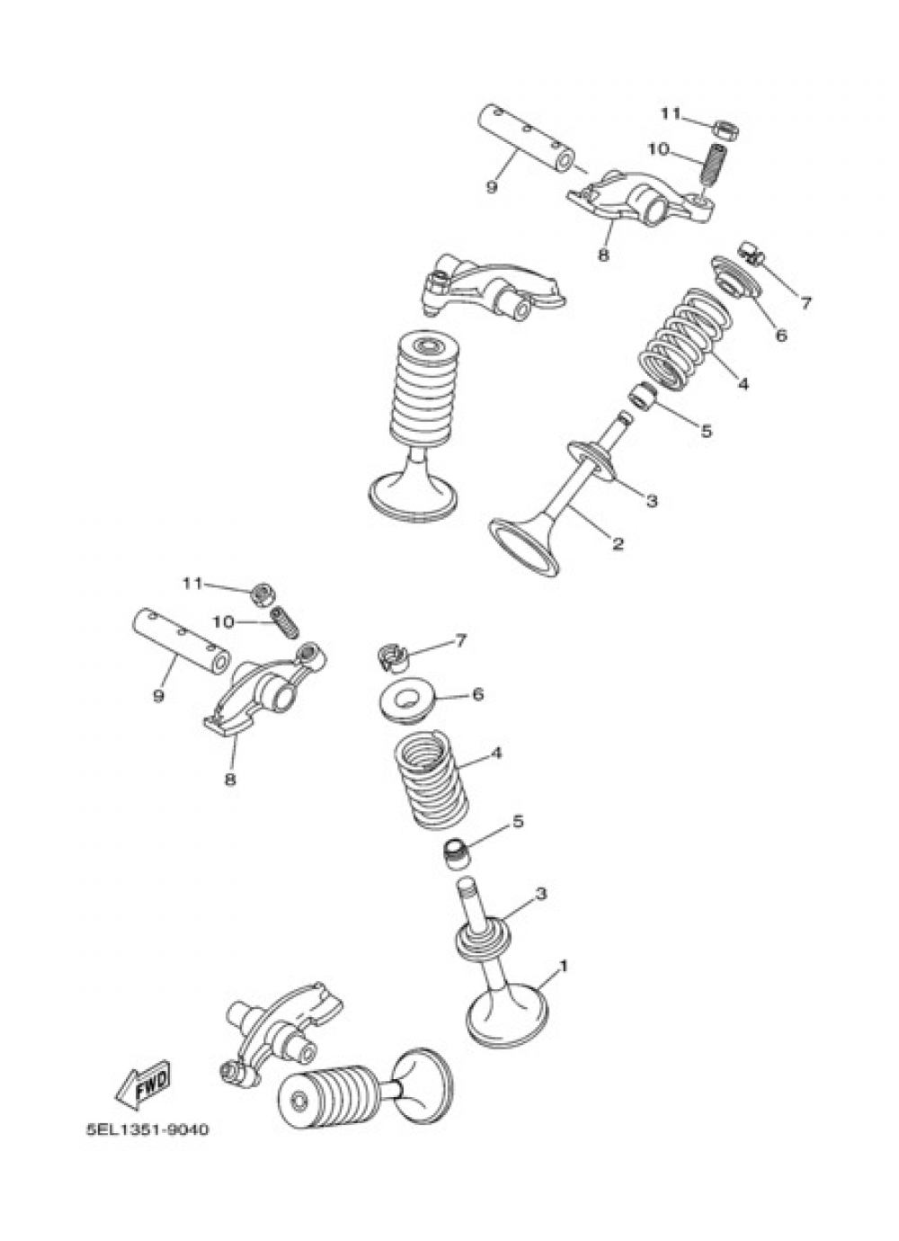 VALVE Yamaha XVS1100A Classic 2003