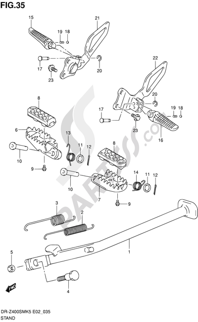 Suzuki DR-Z400SM 2009. 分解図 純正部品をオンライン購入