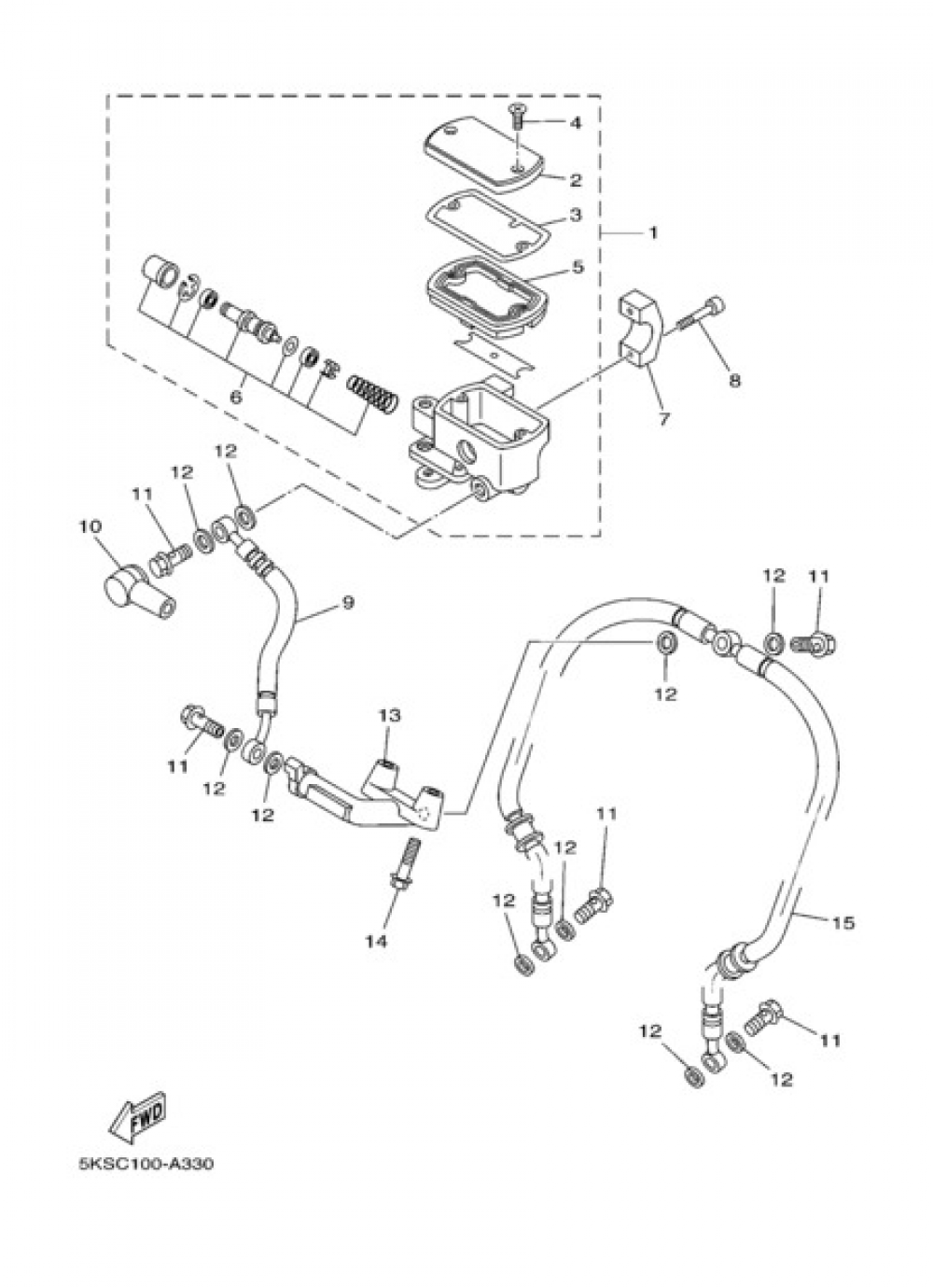 FRONT MASTER CYLYNDER Yamaha XVS1100A Classic 2005