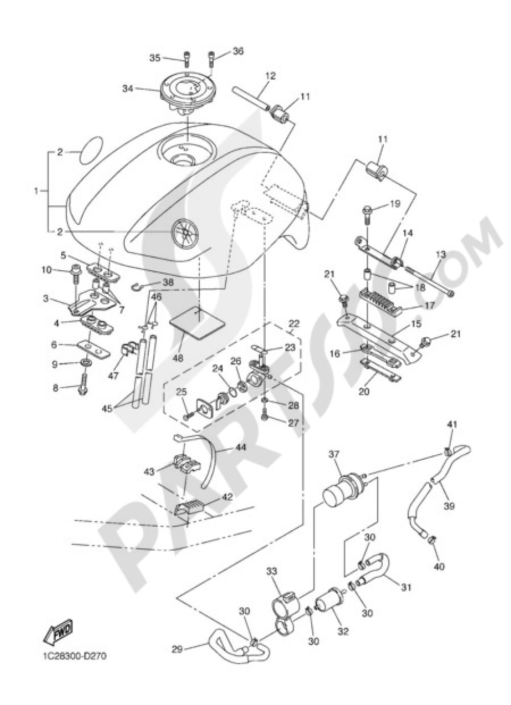 FUEL TANK Yamaha FZS 1000 Fazer 2005