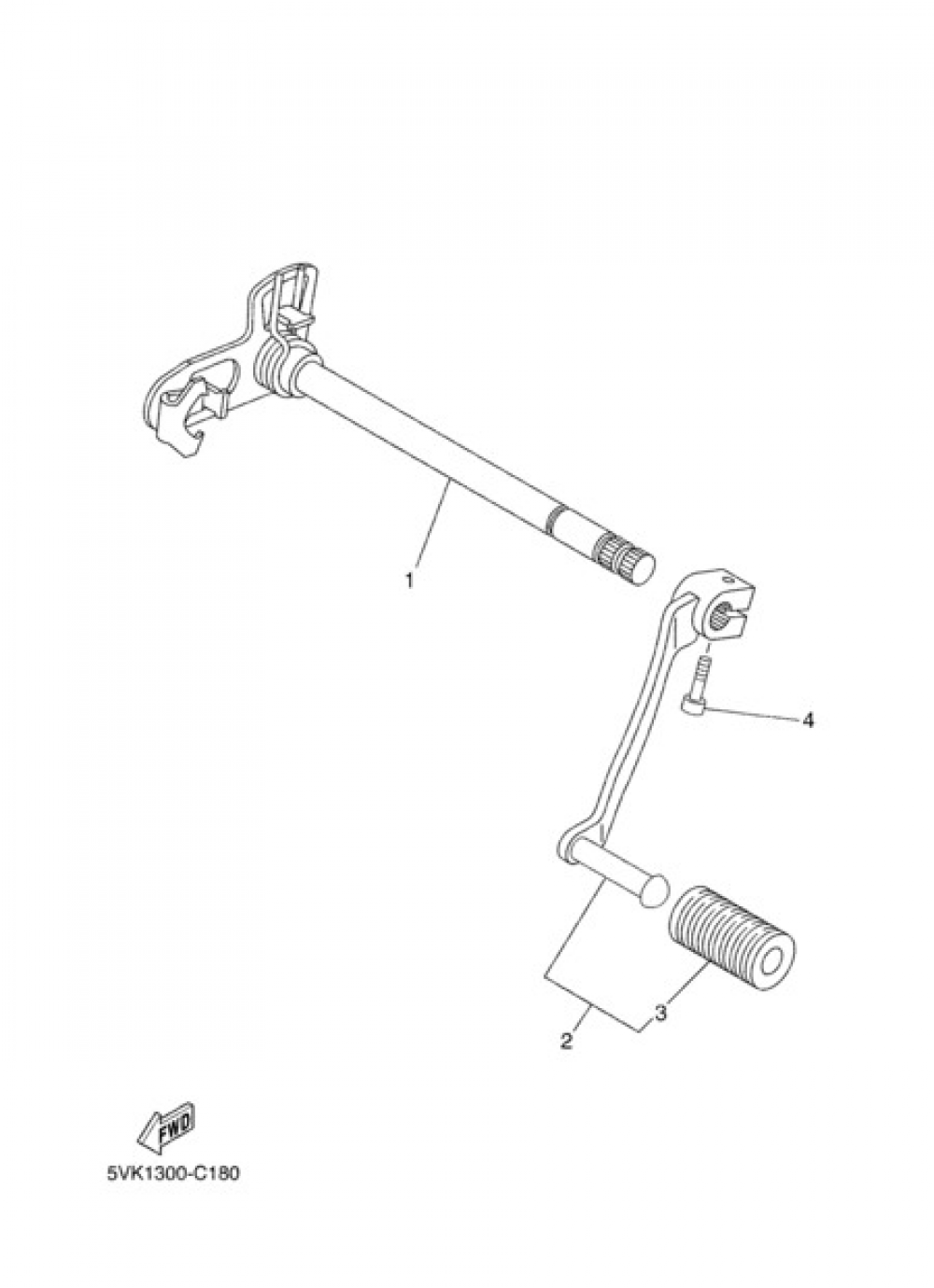 GEAR SHIFT AND PEDAL Yamaha XT660R 2005