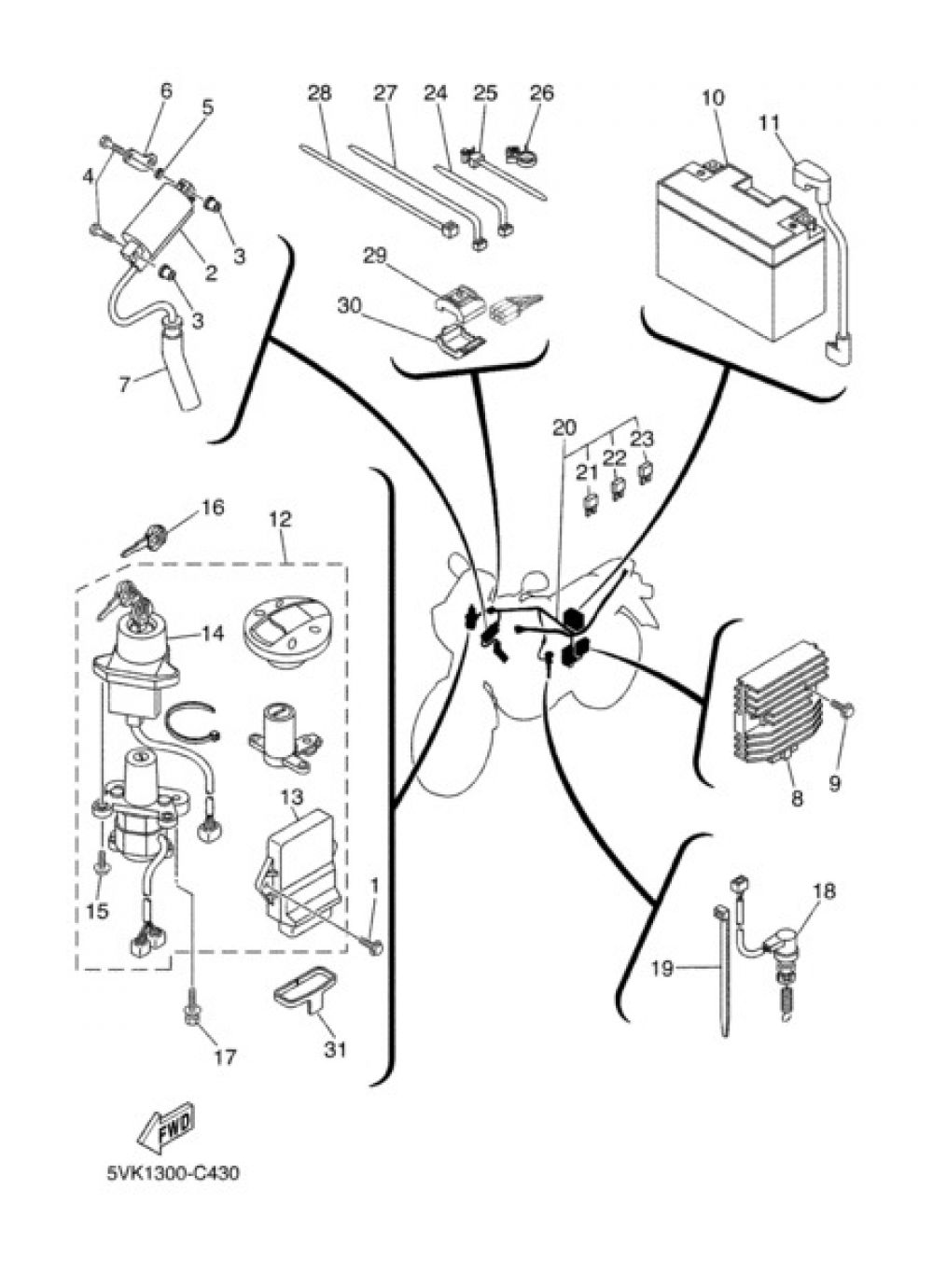 ELECTRIC EQUIPMENT 1 Yamaha XT660R 2005