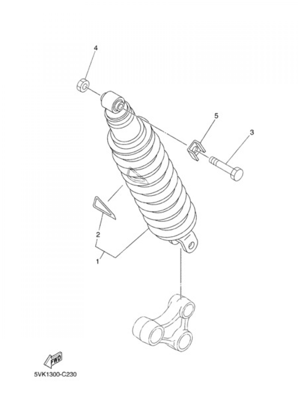 REAR SUSPENSION Yamaha XT660R 2004