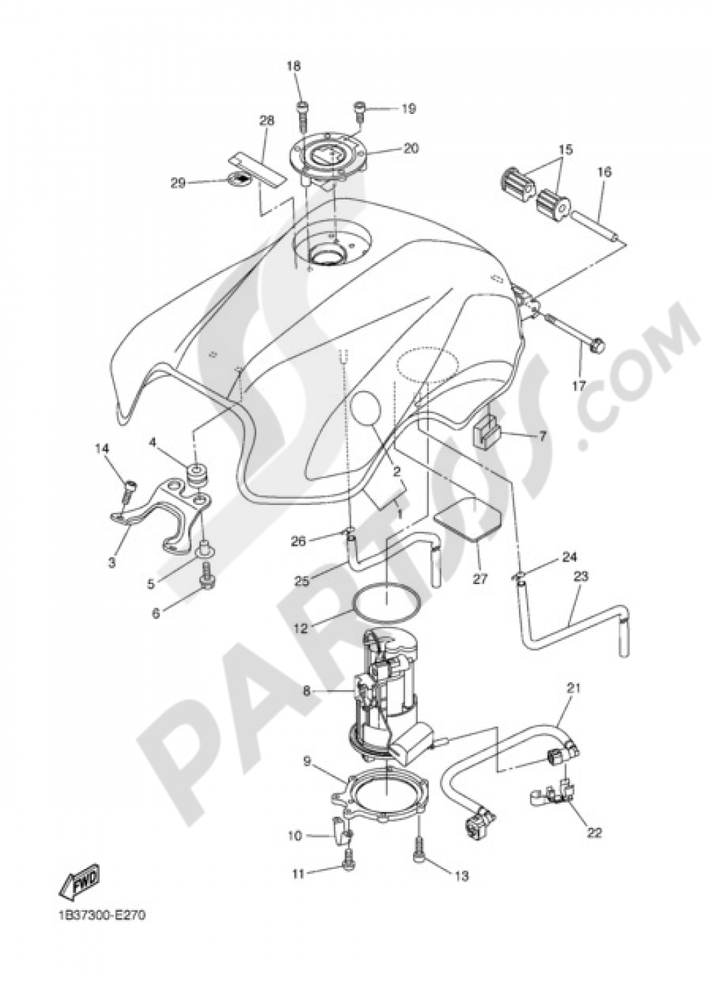 FUEL TANK Yamaha FZ6 2006