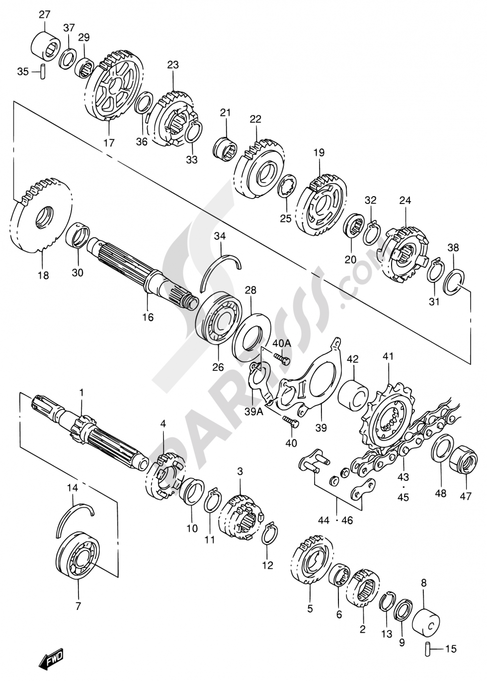 20 - TRANSMISSION Suzuki GSX-R750 1996