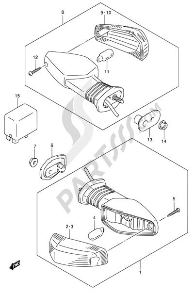 Suzuki GSX-R750X 2005 32 - TURN SIGNAL LAMP