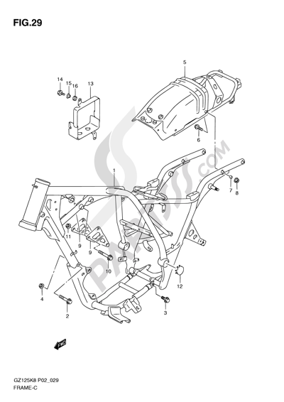 Suzuki MARAUDER GZ125 2010 29 - FRAME