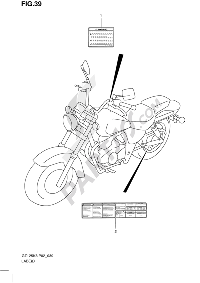 Suzuki MARAUDER GZ125 2010 39 - LABEL