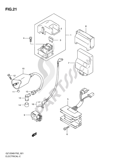 Suzuki MARAUDER GZ125 2010 21 - ELECTRICAL